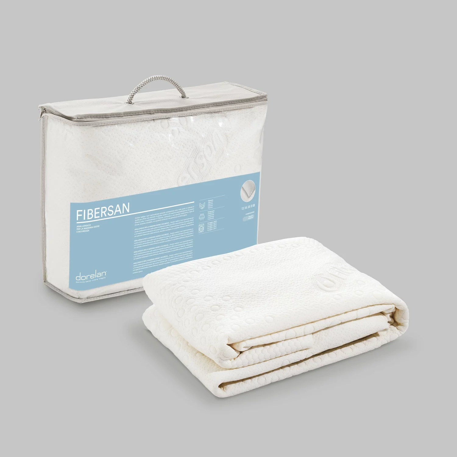 Coprimaterasso Fibersan: In Viscosa E Microfibra | Dorelan-image